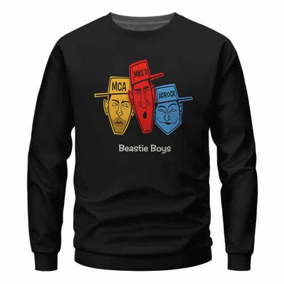 Beastie Boys Cartoon Head Icon Black Sweatshirt
