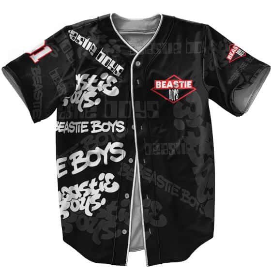 Beastie Boys Typography Pattern Baseball Shirt