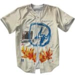 Cactus Jack Fragment 2021 White Baseball Jersey