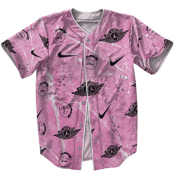 Cactus Jack x Nike Air Jordan Pink Baseball Shirt