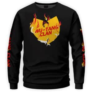 Flame Design Wu-Tang Clan Logo Crewneck Sweater