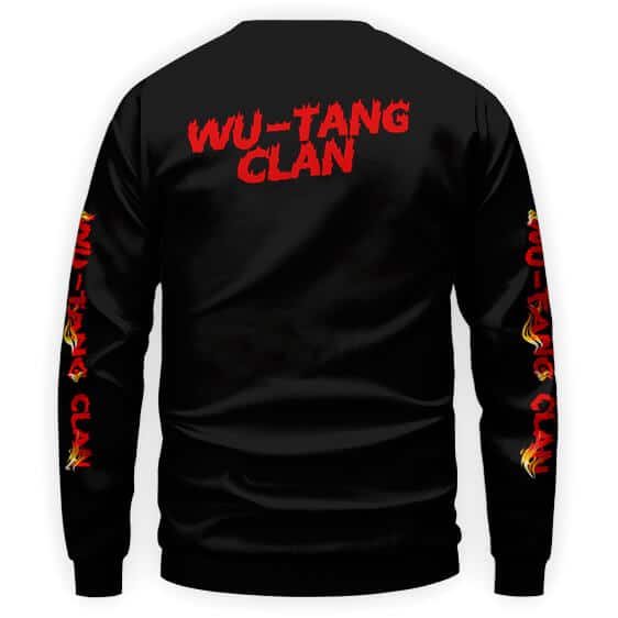 Flame Design Wu-Tang Clan Logo Crewneck Sweater