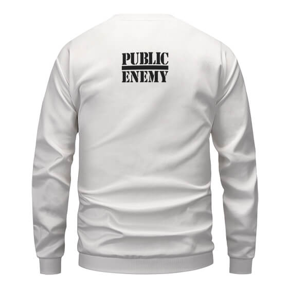 Public Enemy Crew Members White Sweatshirt