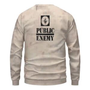 Public Enemy Grunge Gun Shots Logo Sweatshirt