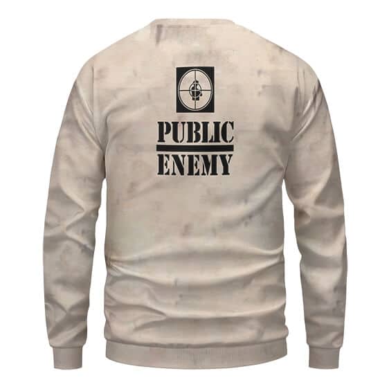 Public Enemy Grunge Gun Shots Logo Sweatshirt