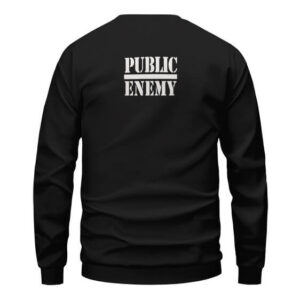 Public Enemy Half Green Skull Logo Art Sweatshirt