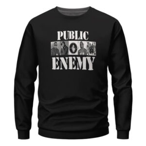 Public Enemy Members Monochrome Photos Sweatshirt