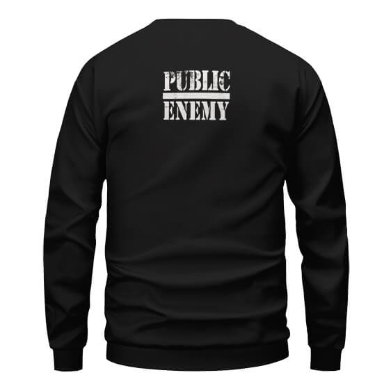 Public Enemy Planet Earth Blue Logo Black Sweater
