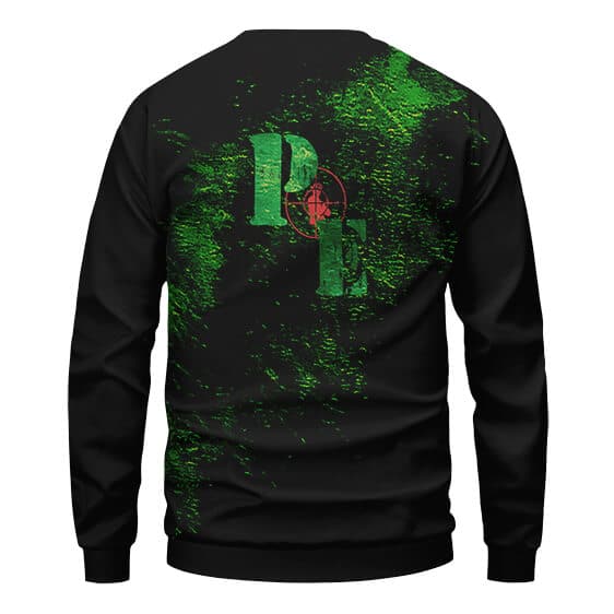 Public Enemy Target Green Skull Art Sweatshirt