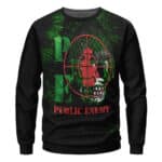 Public Enemy Target Green Skull Art Sweatshirt