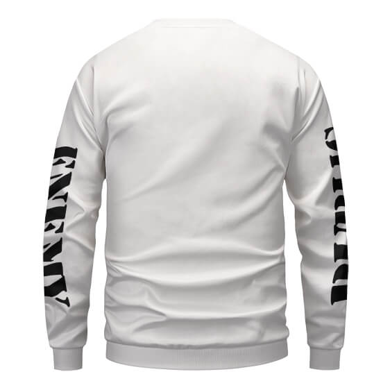Rap Group Public Enemy Logo White Sweatshirt