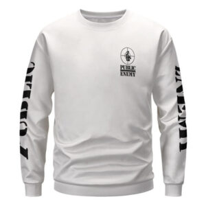 Rap Group Public Enemy Logo White Sweatshirt