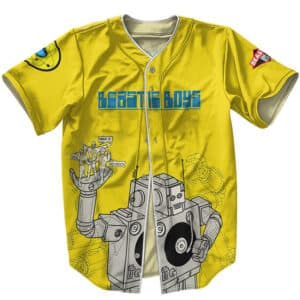 Robot Art Beastie Boys Yellow Baseball Uniform