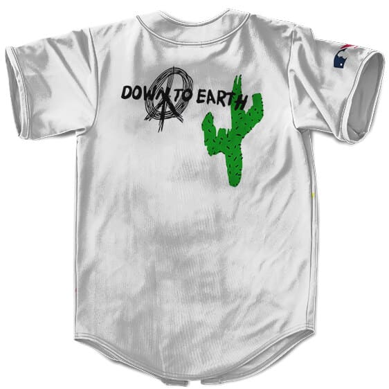 Travis Scott Down to Earth Artwork Baseball Shirt
