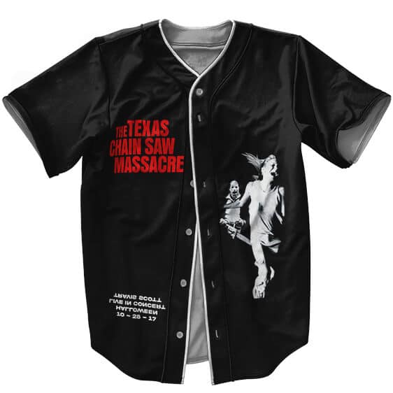 Travis Scott Texas Chainsaw Baseball Shirt