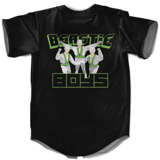 Beastie Boys Green Logo Black Baseball Shirt