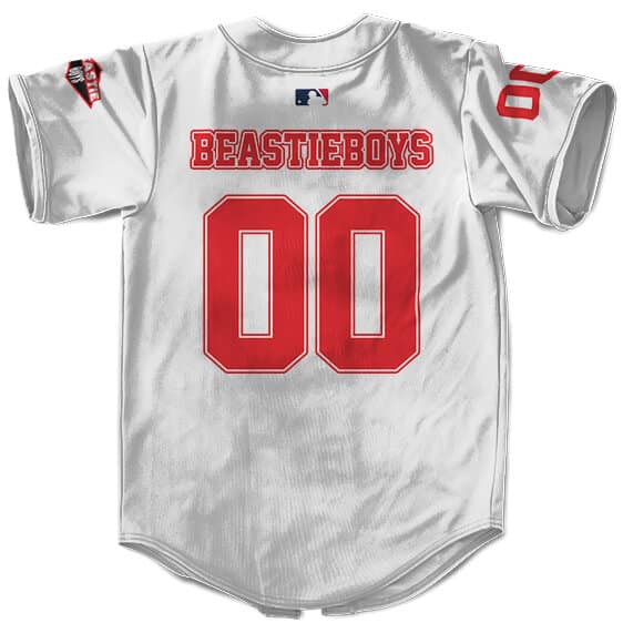 Beastie Boys Head Art 00 White Baseball Shirt