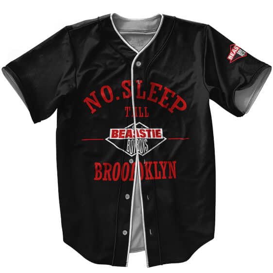 No Sleep Till Brooklyn Black Baseball Shirt