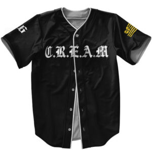 Wu-Tang Clan Cream Gangsta Logo Baseball Shirt