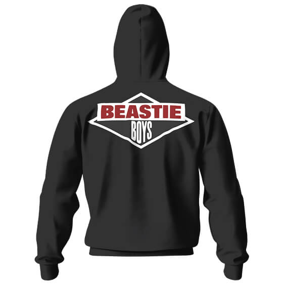 Beastie Boys Head Logo Art Black Zip-Up Hoodie