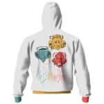 Beastie Boys Head Logo White Zip-Up Hoodie