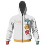 Beastie Boys Head Logo White Zip-Up Hoodie