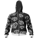 Beastie Boys Iconic Logo Pattern Zip-Up Hoodie