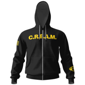 C.R.E.A.M. Minimalist Logo Wu-Tang Zipper Hoodie