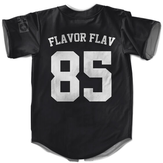 Flavor Flav 85 Public Enemy Black Baseball Jersey