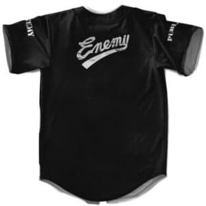 Public Enemy Grunge Logo Artwork Baseball Shirt