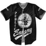 Public Enemy Grunge Logo Artwork Baseball Shirt