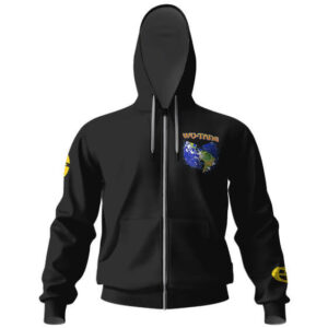 Wu-Tang Around The Globe Logo Black Zipper Hoodie