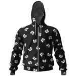 Wu-Tang Clan Iconic Logo Pattern Zip-Up Hoodie