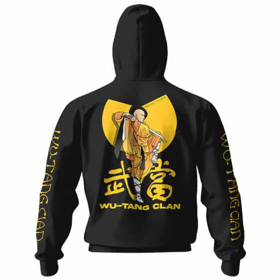Wu-Tang Clan Shaolin Logo Art Black Zipper Hoodie