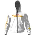 Wu-Tang Shaolin Dragon Line Art White Zip Hoodie