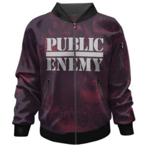 American Group Public Enemy Logo Grunge Red Art Bomber Jacket