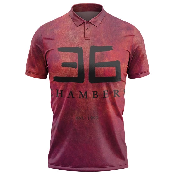 Cool 36 Chambers Grunge Artwork Red Golf Shirt