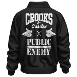 Crooks & Castles X Public Enemy Logo Black Bomber Jacket