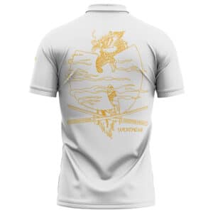 Dope Wu-Tang Shaolin Dragon Logo Line Art White Tennis Shirt