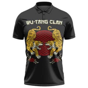 Epic Wu-Tang Clan Tiger & Rose Logo Artwork Polo Shirt