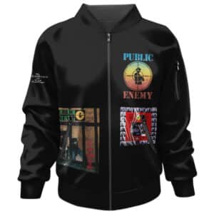 Fight The Power Public Enemy Members Logo Art Bomber Jacket