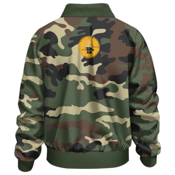 Hip-Hop Group Public Enemy Logo Camouflage Pattern Bomber Jacket