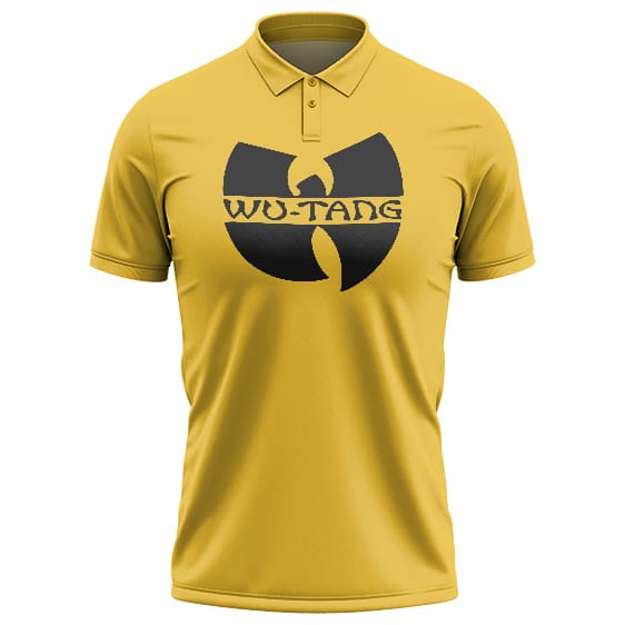 Minimalist Wu-Tang Clan Bird-Like Logo Yellow Polo Shirt