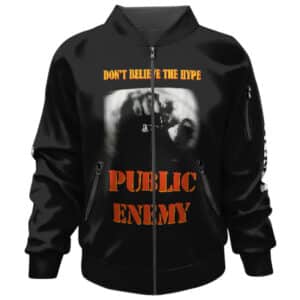 Public Enemy Don't Believe The Hype Man's Fist Hazy Art Bomber Jacket