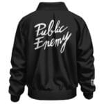 Public Enemy Iconic Logo Collage Art Black Bomber Jacket