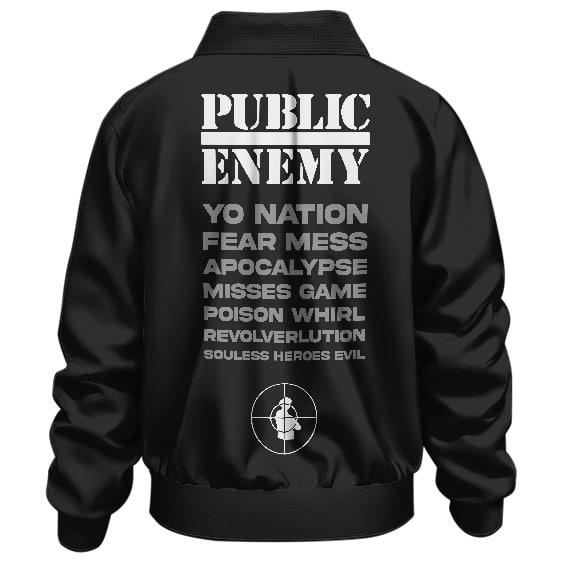 Public Enemy Members & Albums Typography Art Bomber Jacket
