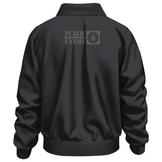 Public Enemy Minimalist PE Logo Black Bomber Jacket