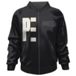 Public Enemy Minimalist PE Logo Black Bomber Jacket