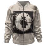 Public Enemy Realistic Target Gunshots Logo Grunge Bomber Jacket