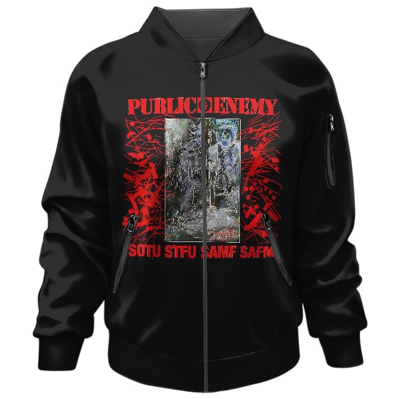 Public Enemy Song STFU Poster Art Badass Bomber Jacket